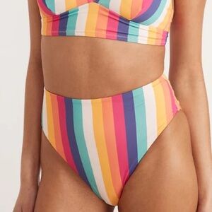 Marine Layer Full Cut Bikini Bottom - Multi Stripe